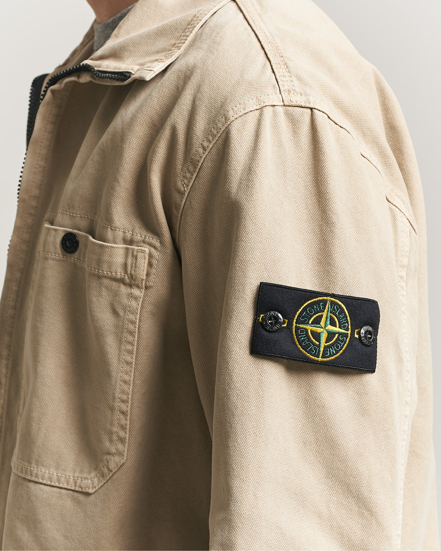 Uomini | Giacche | Stone Island | Organic Panama Cotton Shirt Jacket Desert