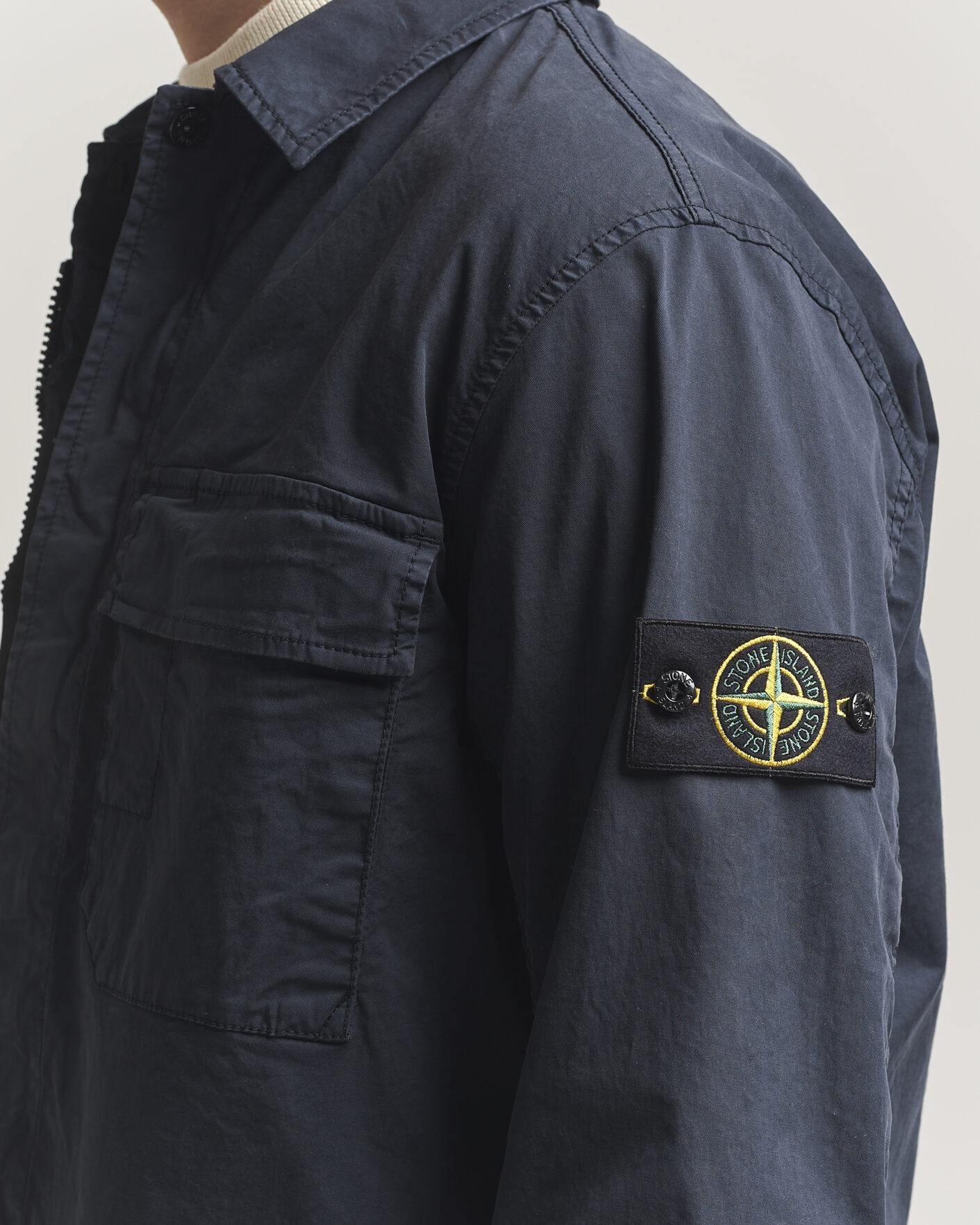Uomini | Giacche | Stone Island | Organic Cotton Twill Overshirt Navy