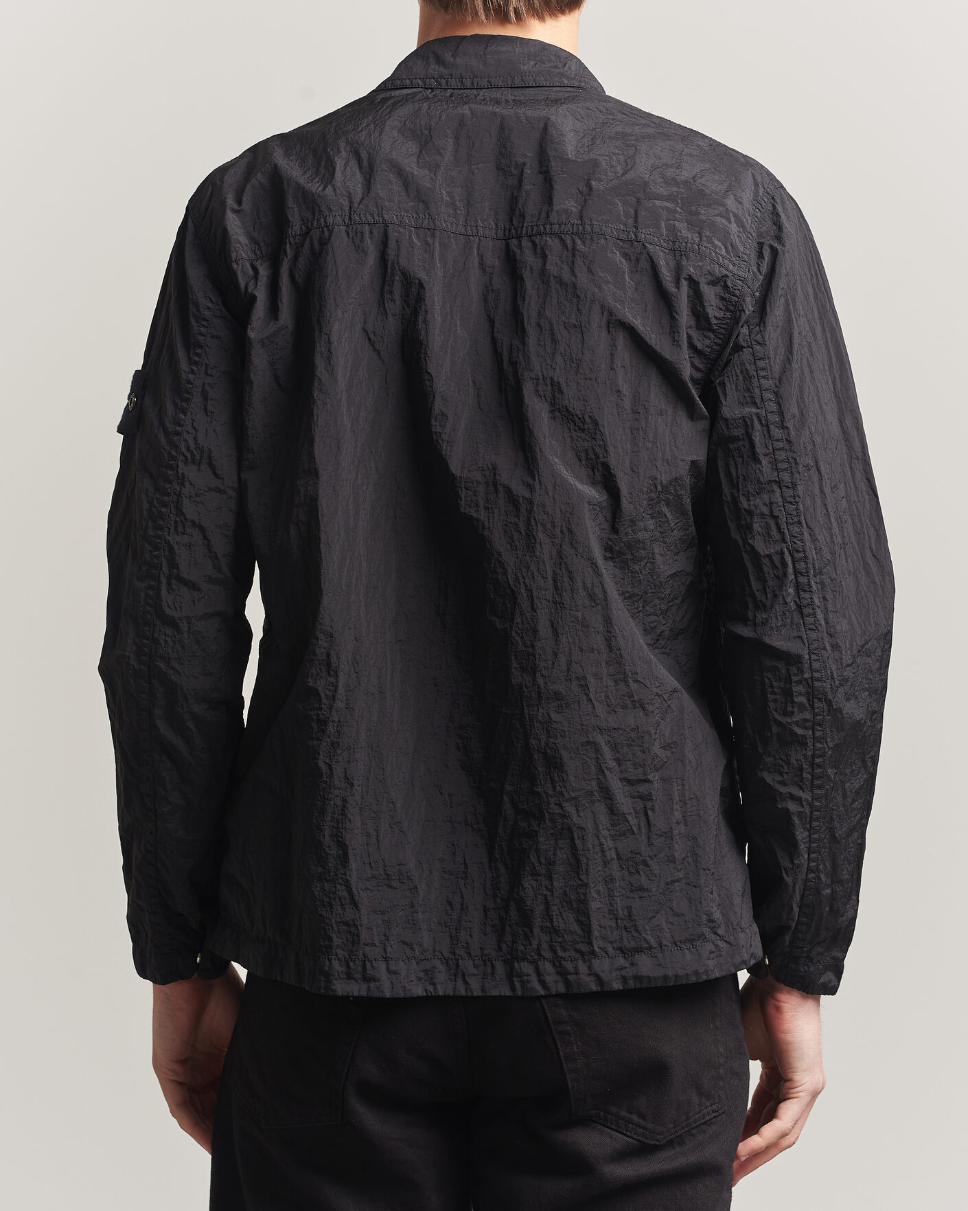 Uomini | Camicie | Stone Island | Nylon Metal Zip Overshirt Black