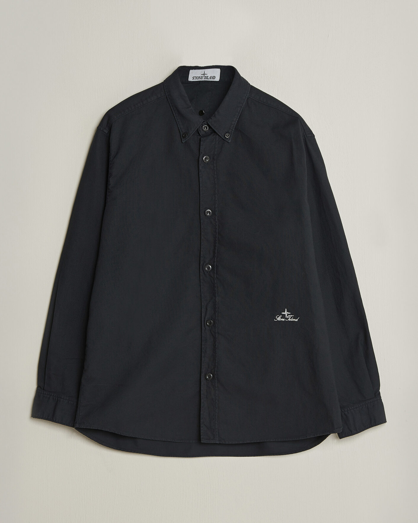 Uomini | Camicie | Stone Island | Organic Cotton Oxford Shirt Navy