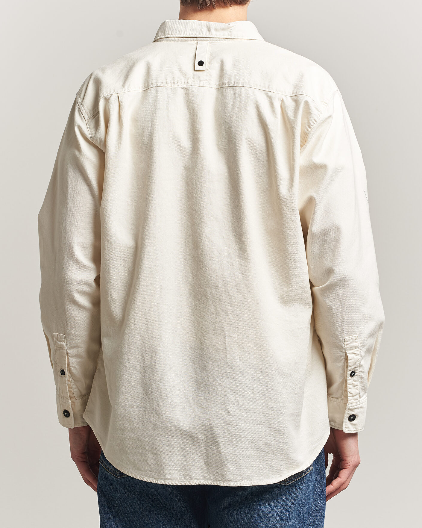 Uomini | Camicie | Stone Island | Organic Cotton Oxford Shirt Ivory