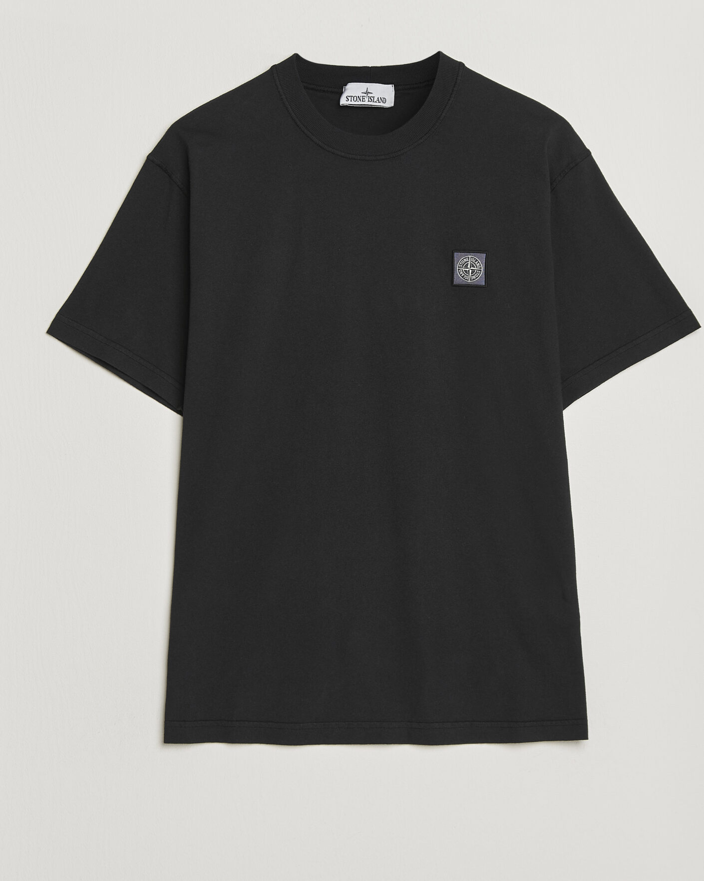 Uomini | T-shirt | Stone Island | Organic Cotton Fissato Effect T-Shirt Black