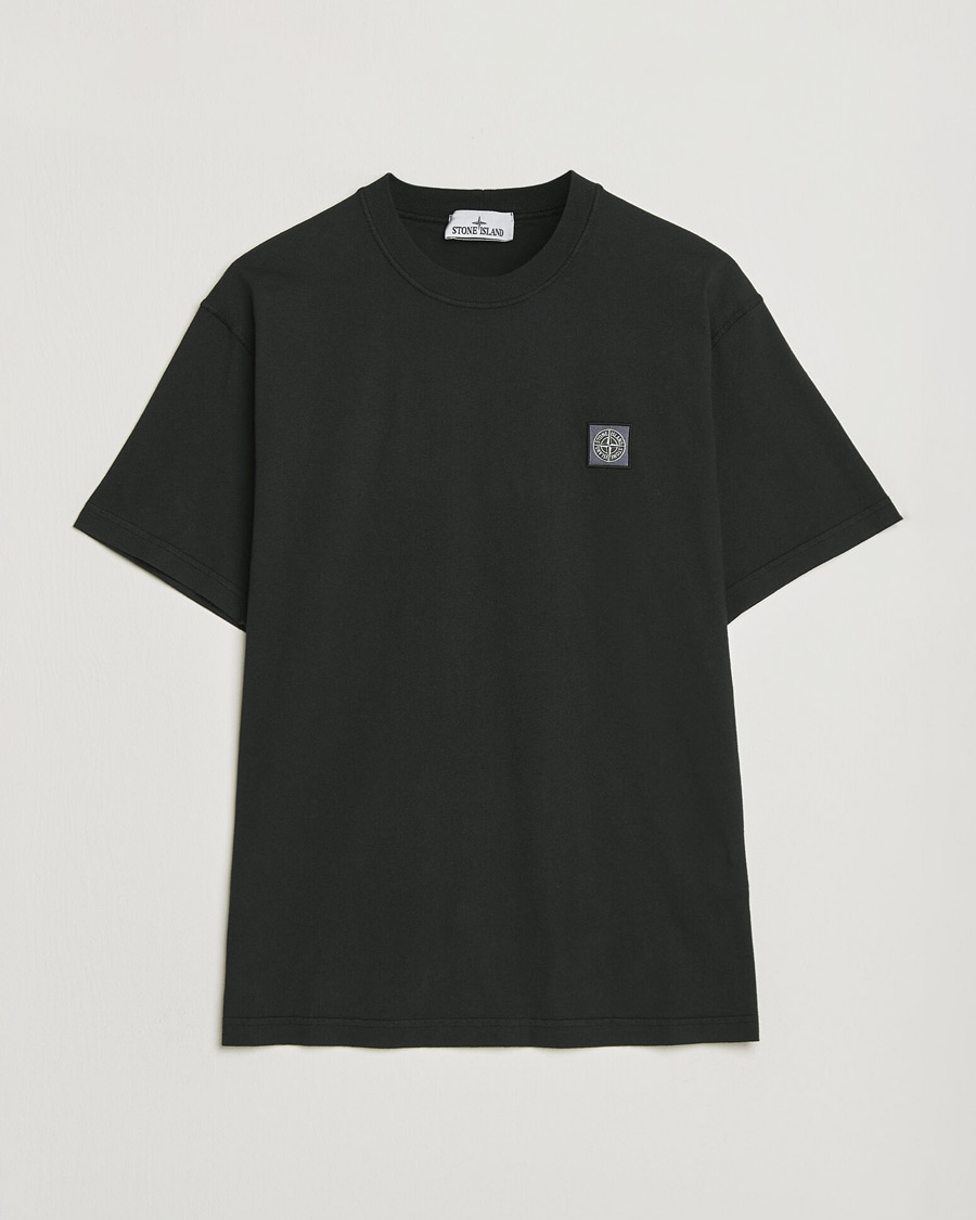 Uomini | T-shirt | Stone Island | Organic Cotton Fissato Effect T-Shirt Black