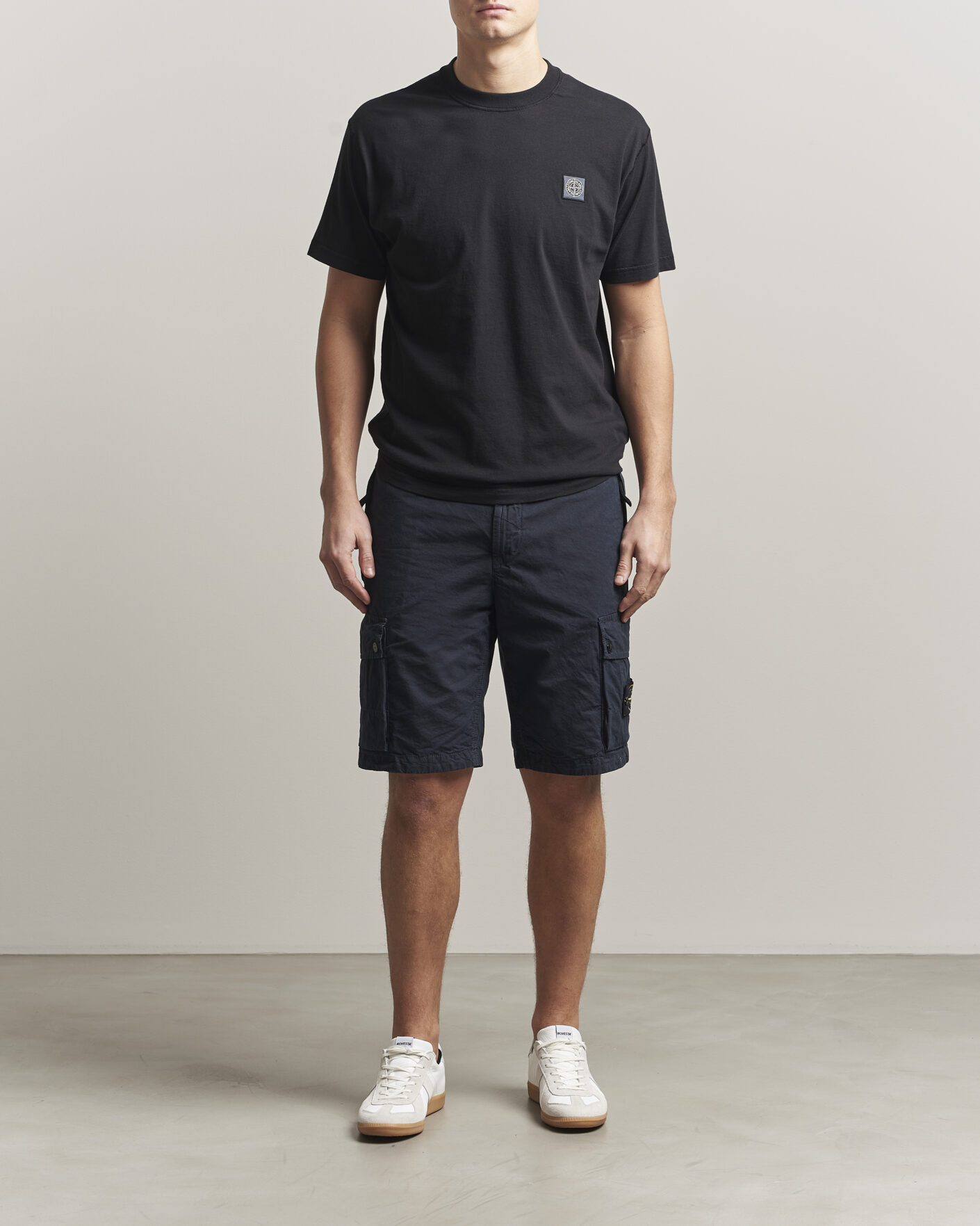 Uomini | T-shirt | Stone Island | Organic Cotton Fissato Effect T-Shirt Black