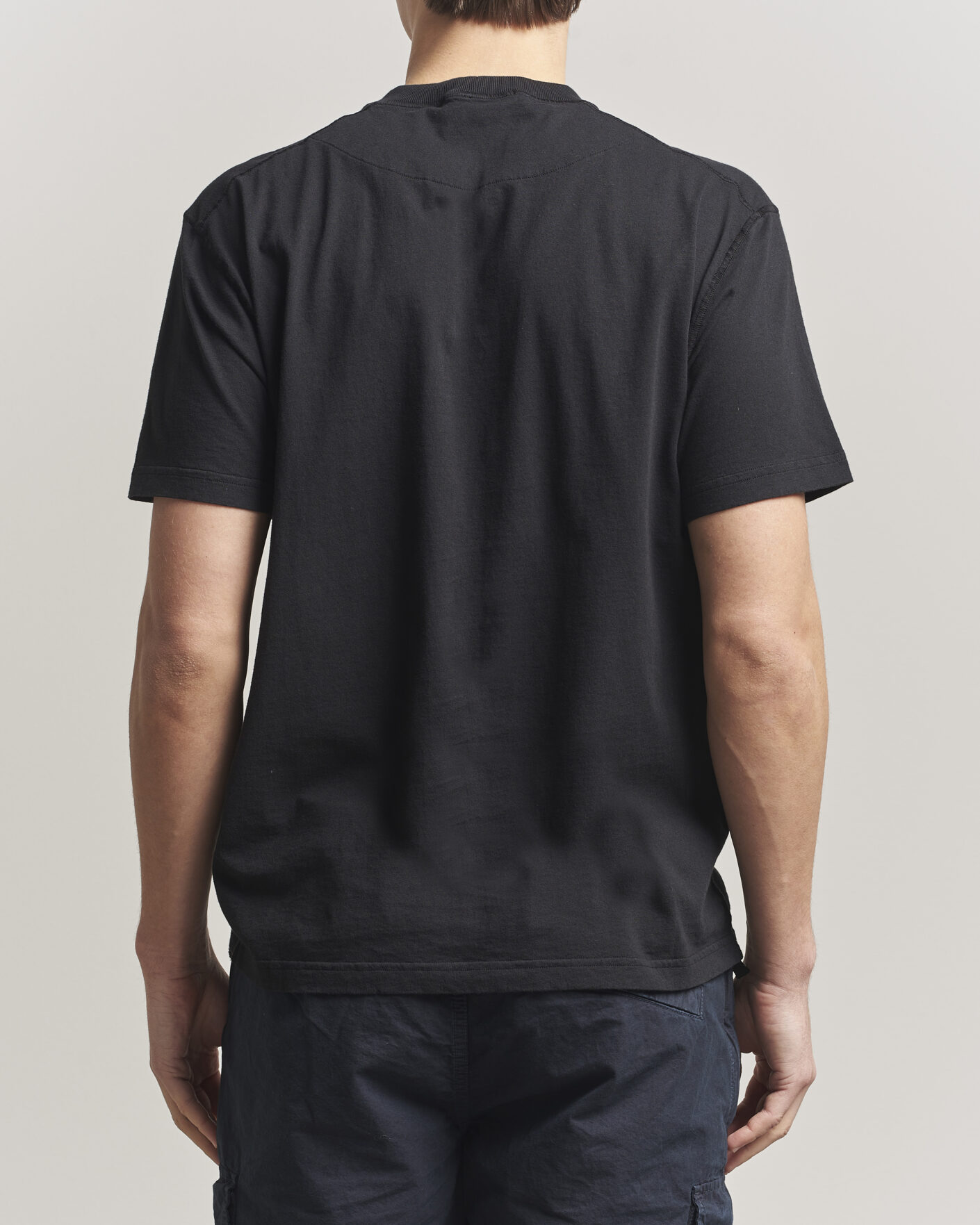 Uomini | T-shirt | Stone Island | Organic Cotton Fissato Effect T-Shirt Black