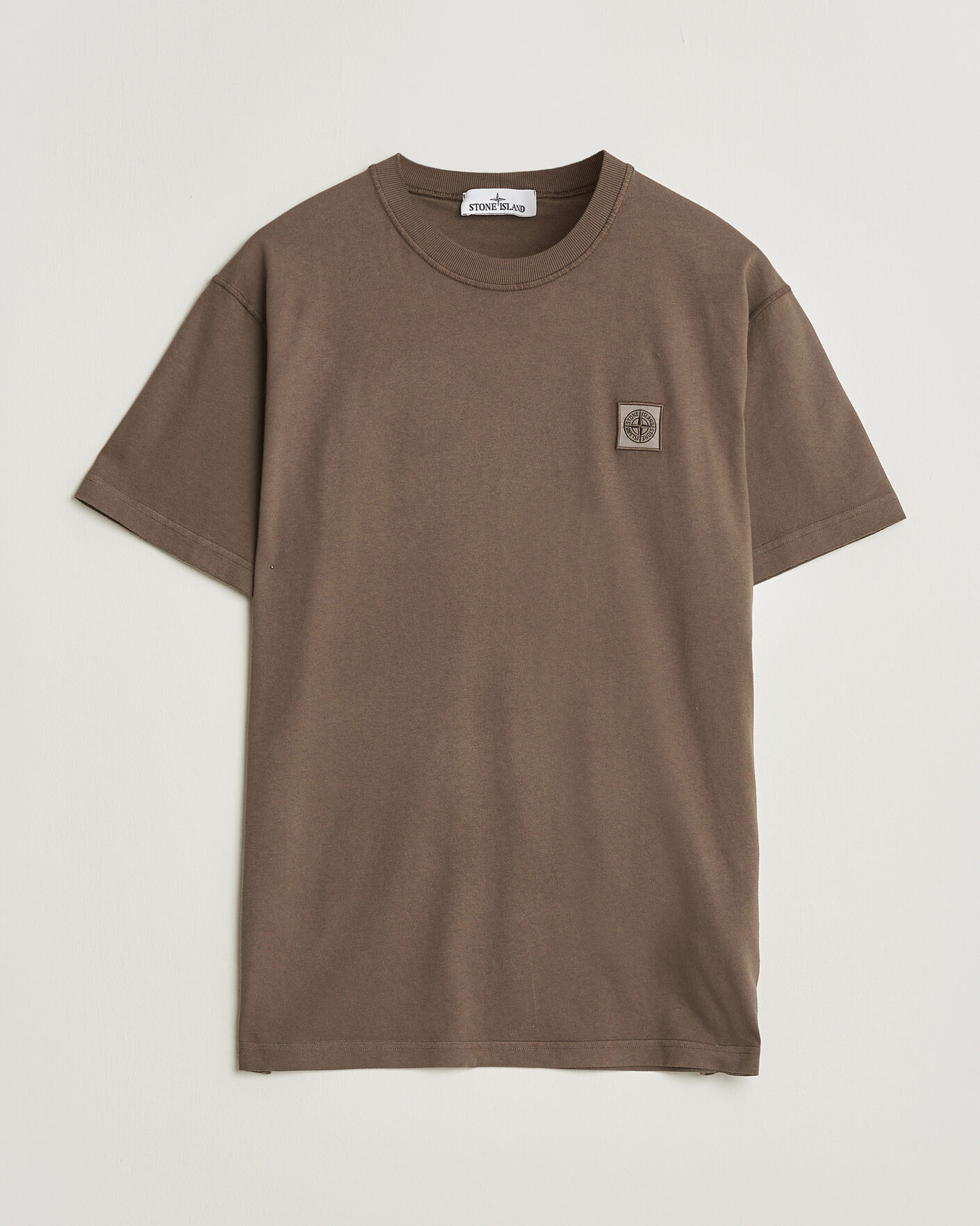 Uomini | T-shirt | Stone Island | Organic Cotton Fissato Effect T-Shirt Umber