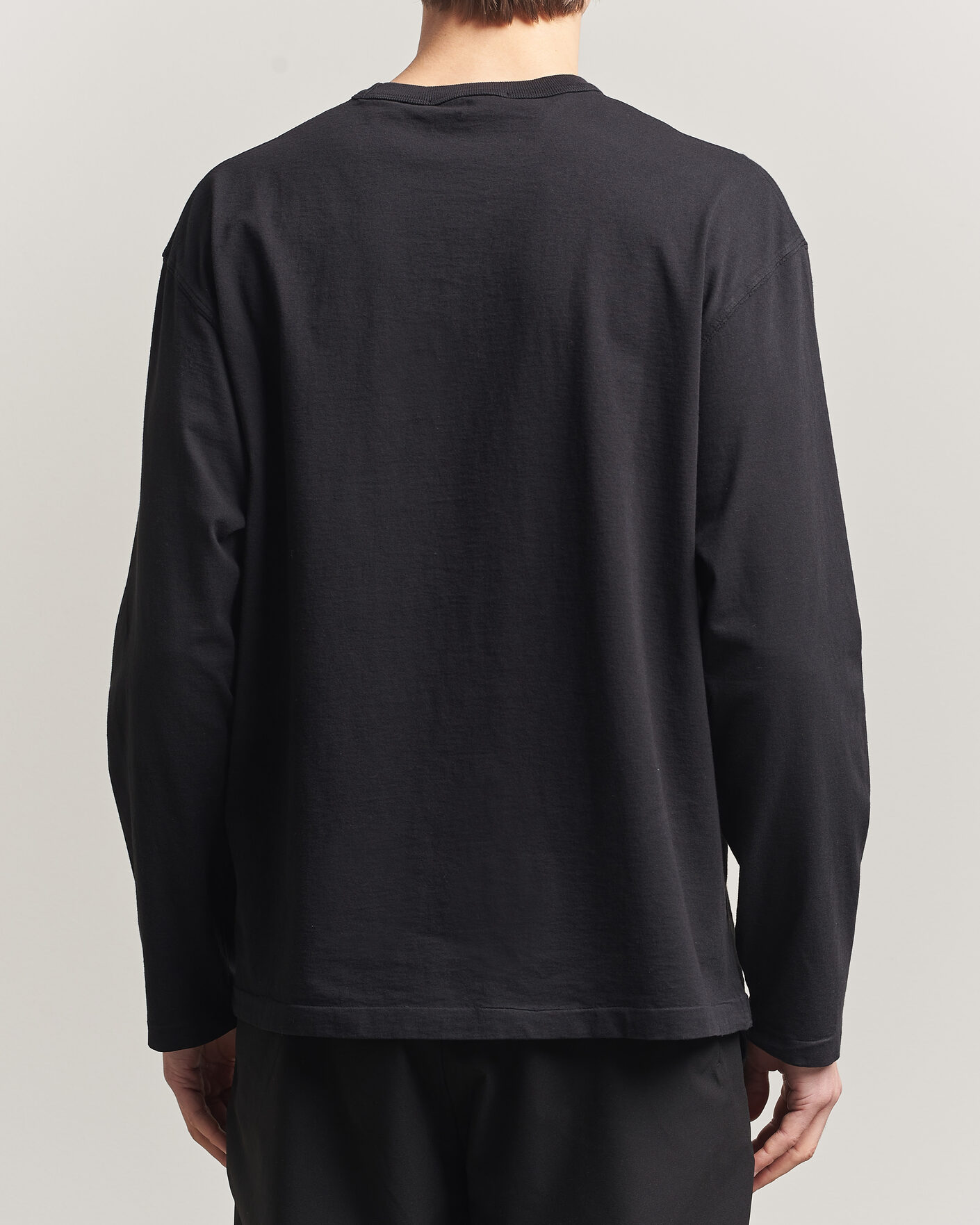Uomini | T-shirt | Stone Island | Organic Cotton Jersey Long Sleeve Logo T-Shirt Black