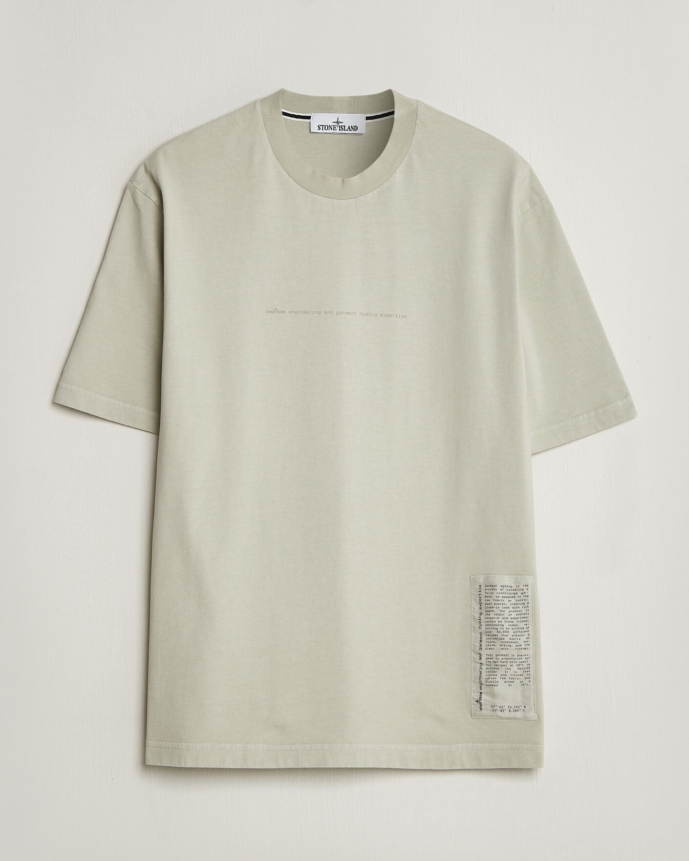 Uomini | T-shirt | Stone Island | Combed Cotton Jersey Printed T-Shirt Pearl Grey
