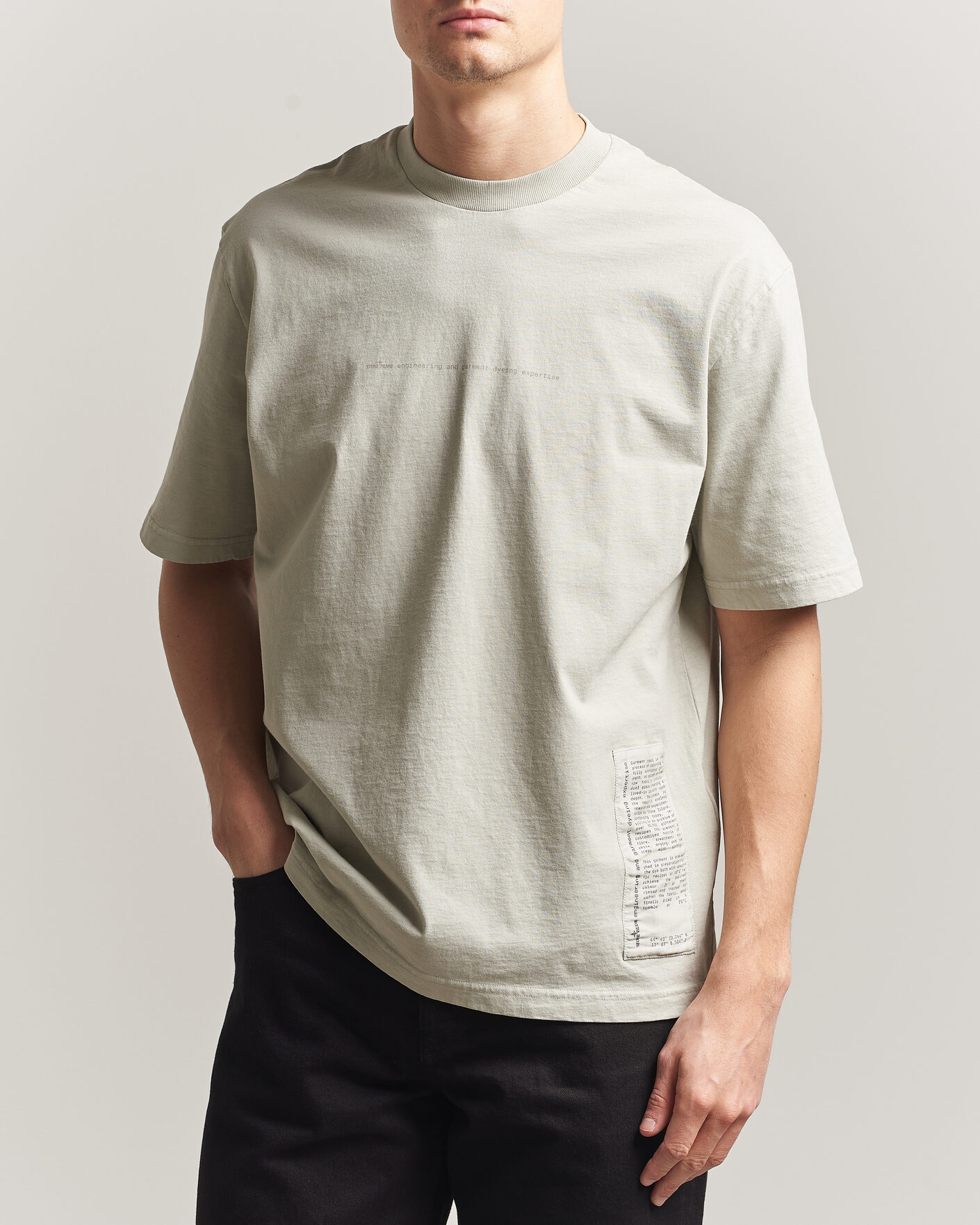 Uomini | T-shirt | Stone Island | Combed Cotton Jersey Printed T-Shirt Pearl Grey
