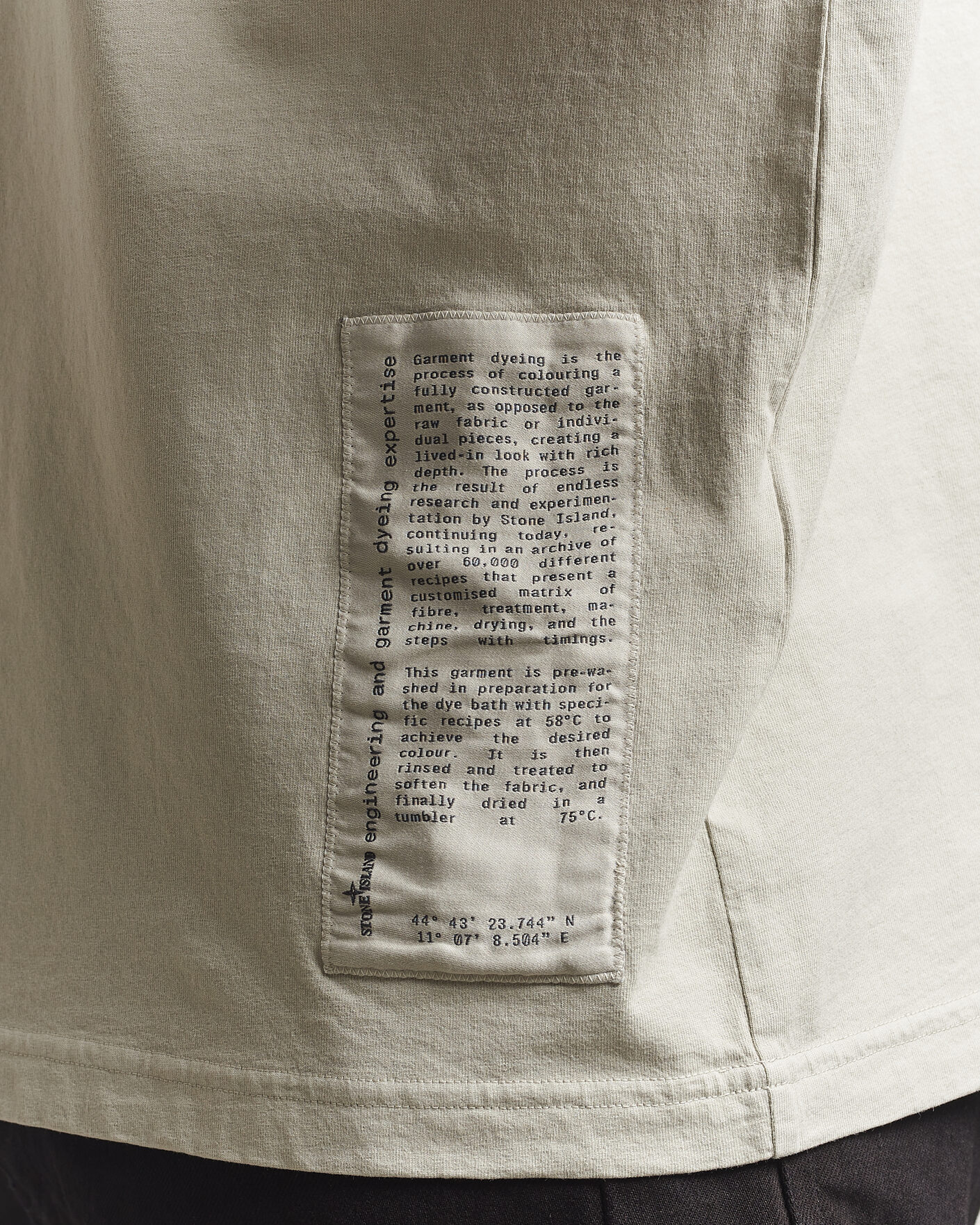 Uomini | T-shirt | Stone Island | Combed Cotton Jersey Printed T-Shirt Pearl Grey