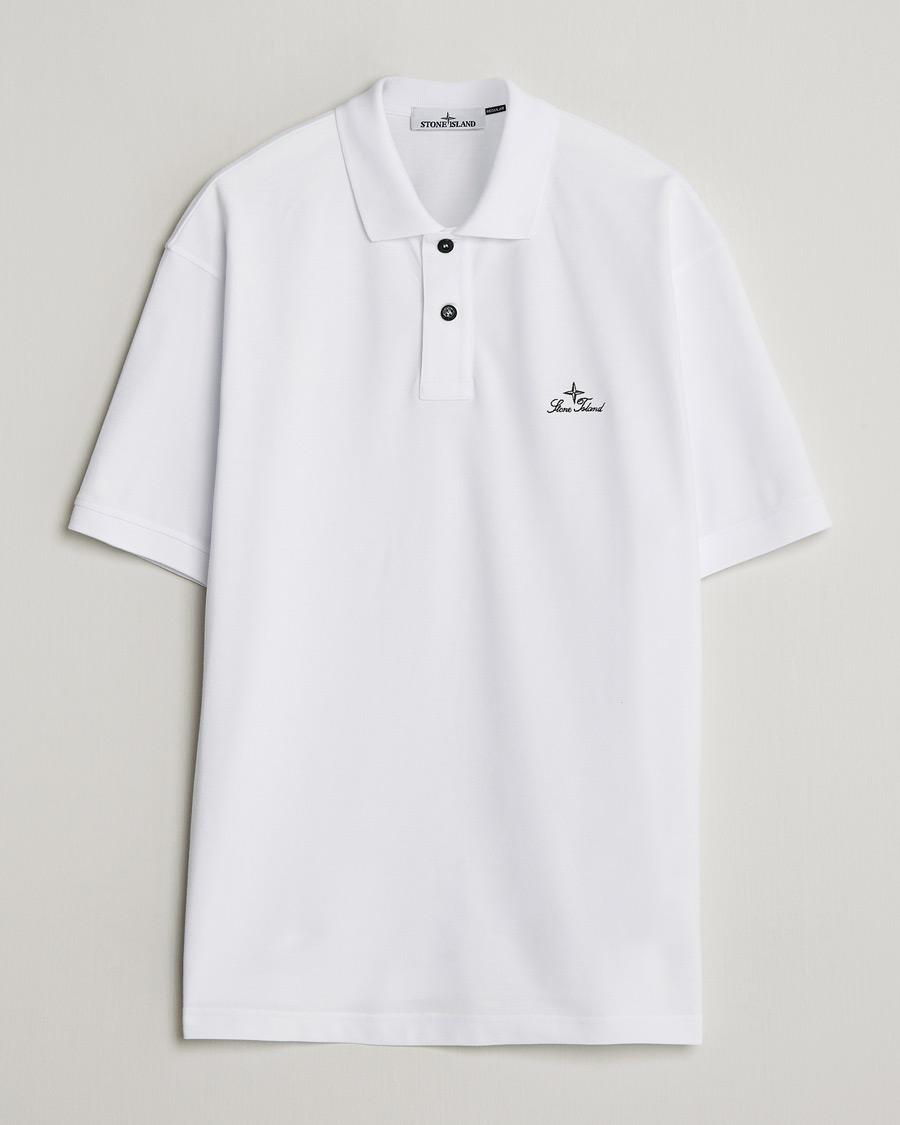 Uomini | Polo | Stone Island | Organic Cotton Pique White