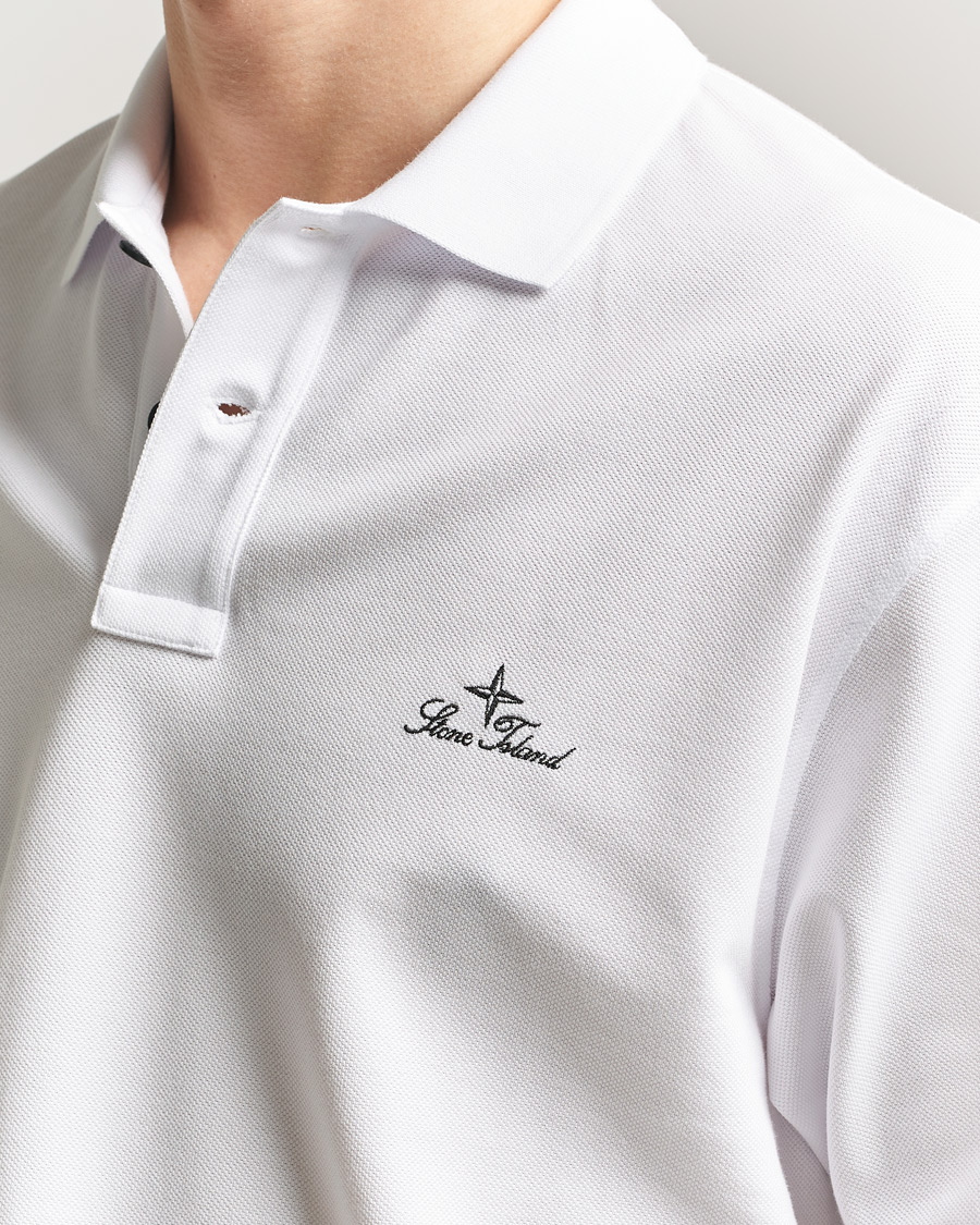 Uomini | Polo | Stone Island | Organic Cotton Pique White