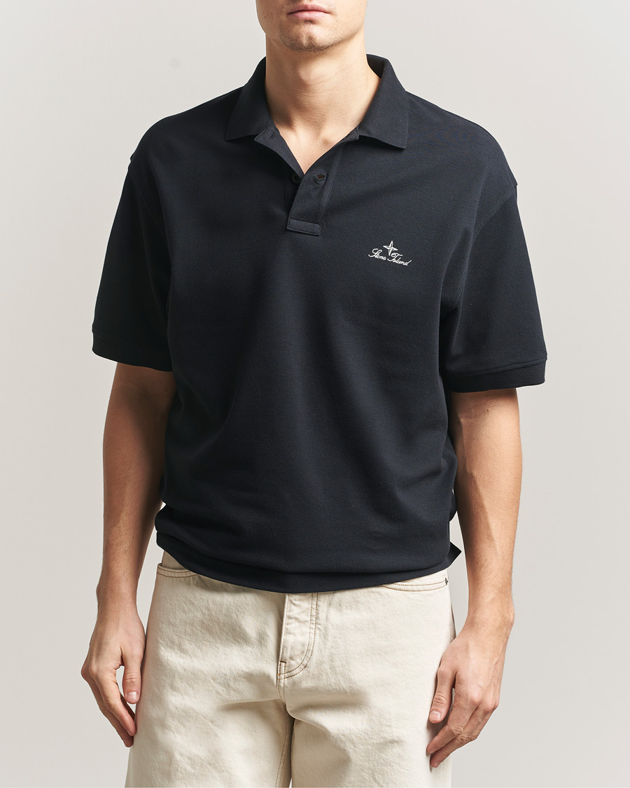 Uomini | Polo | Stone Island | Organic Cotton Pique Navy