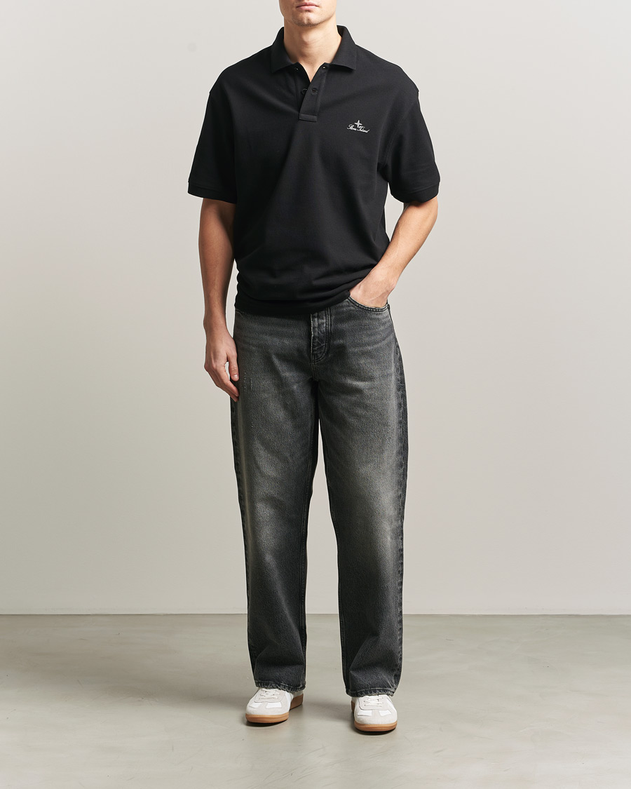 Uomini | Polo | Stone Island | Organic Cotton Pique Black