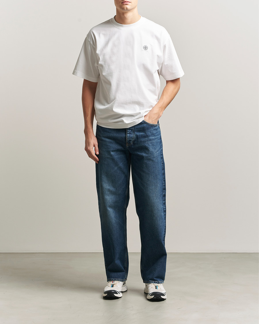 Uomini | T-shirt | Stone Island | Combed Organic Cotton T-Shirt White