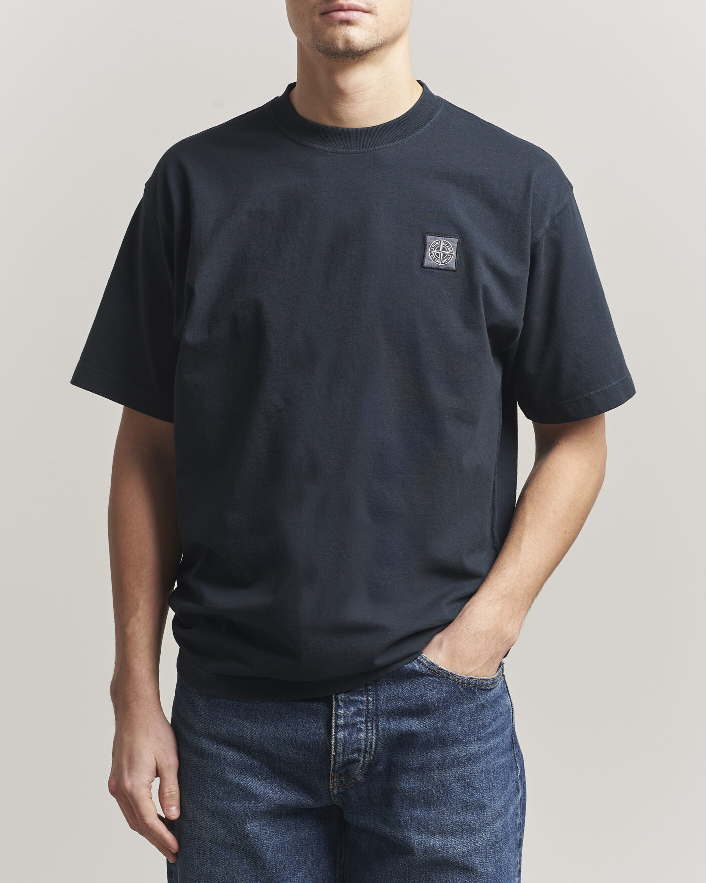 Uomini | T-shirt | Stone Island | Combed Organic Cotton T-Shirt Navy