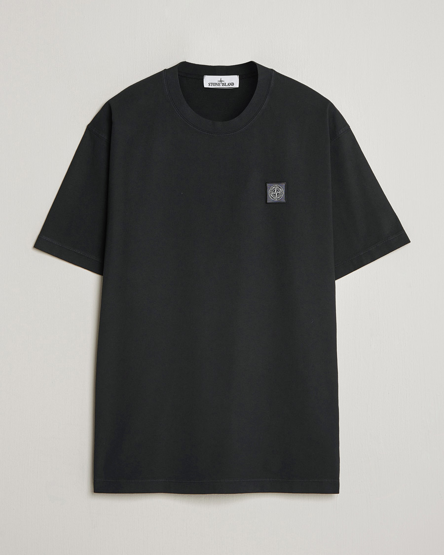 Uomini | T-shirt | Stone Island | Combed Organic Cotton T-Shirt Black