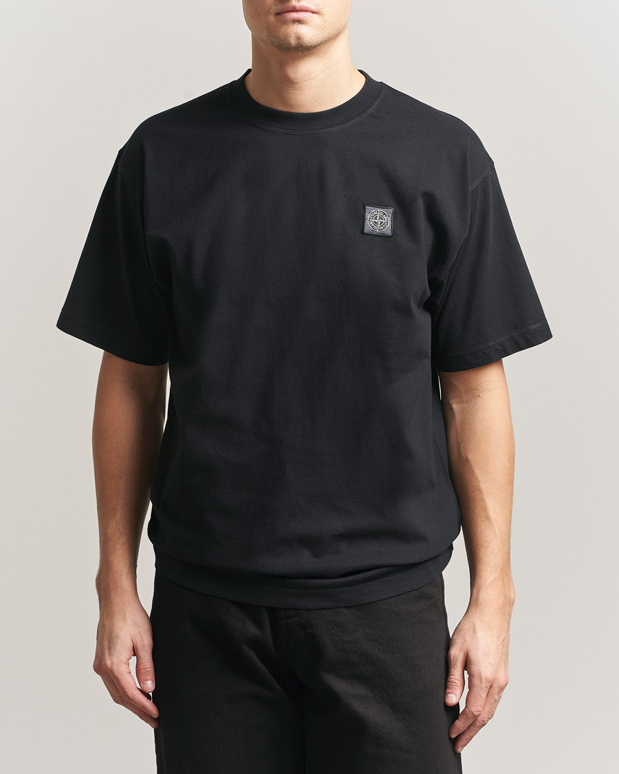 Uomini | T-shirt | Stone Island | Combed Organic Cotton T-Shirt Black