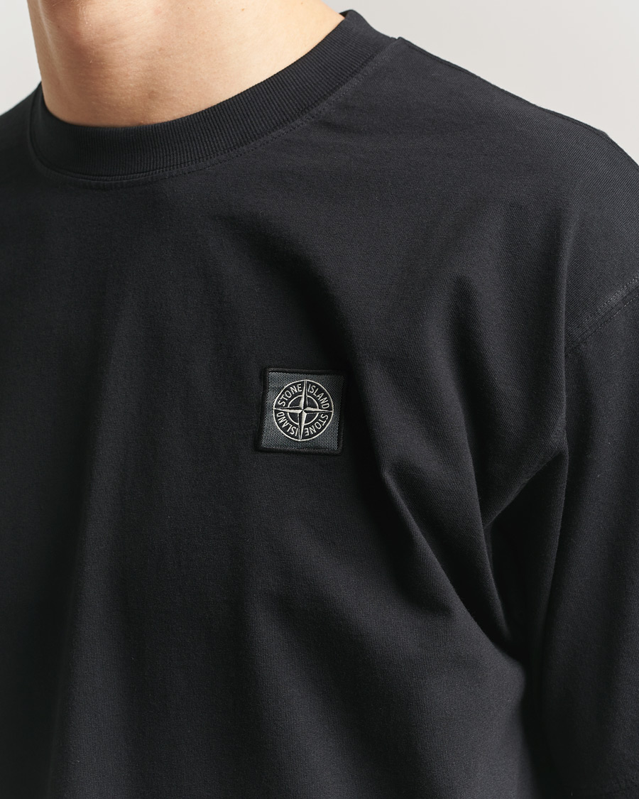 Uomini | T-shirt | Stone Island | Combed Organic Cotton T-Shirt Black