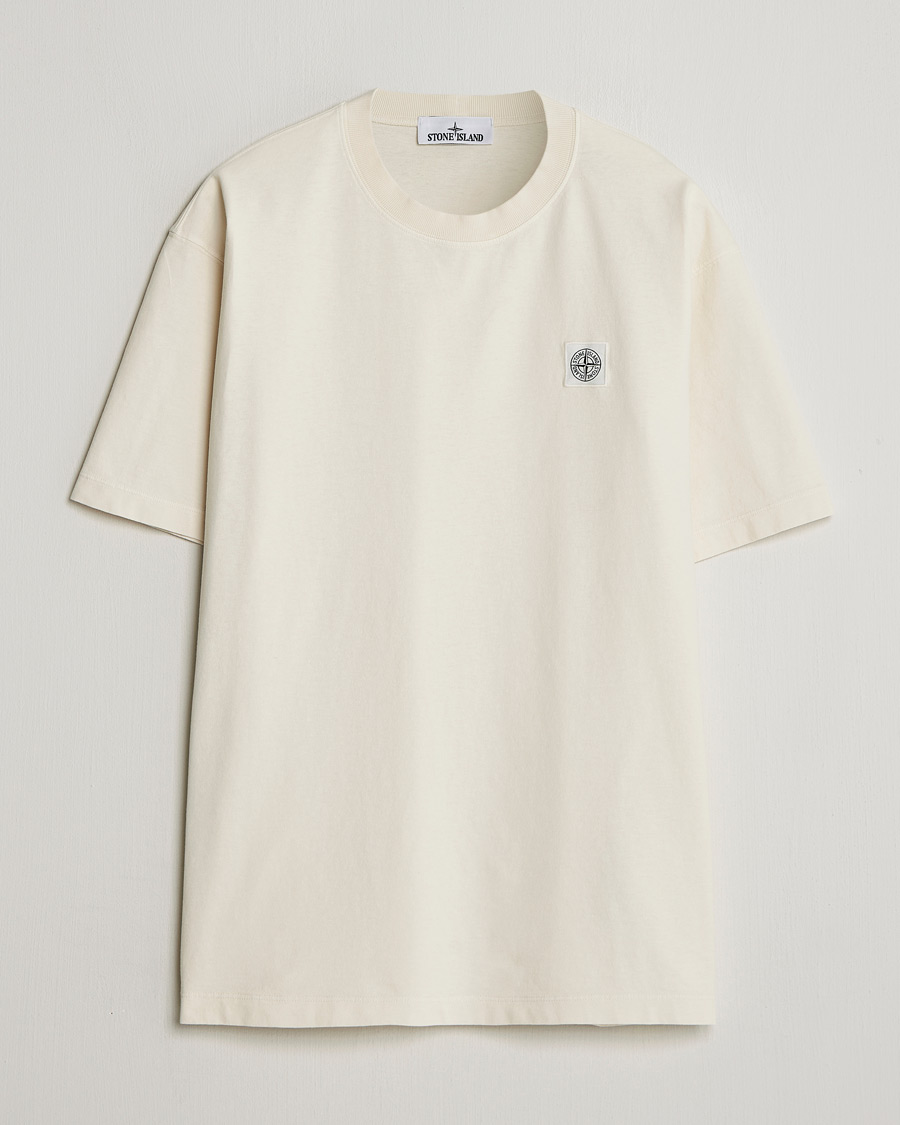 Uomini | T-shirt | Stone Island | Combed Organic Cotton T-Shirt Ivory