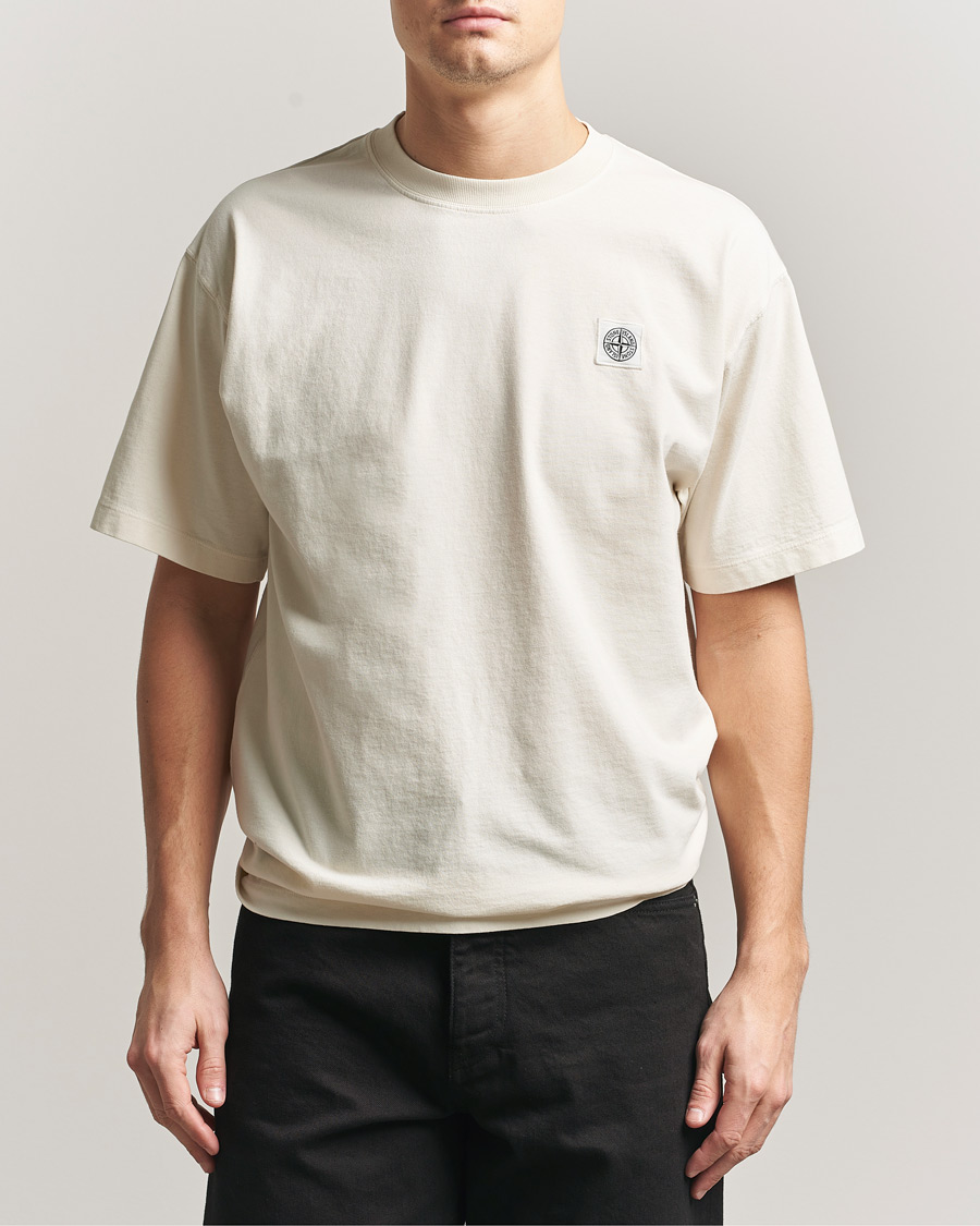 Uomini | T-shirt | Stone Island | Combed Organic Cotton T-Shirt Ivory