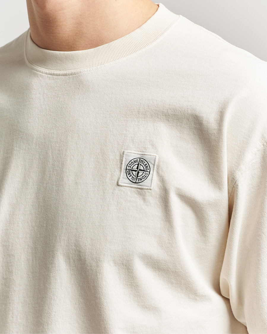 Uomini | T-shirt | Stone Island | Combed Organic Cotton T-Shirt Ivory