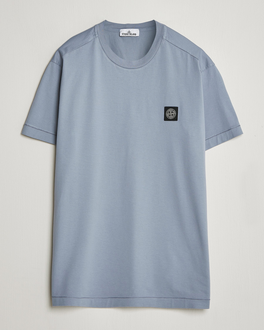 Uomini | T-shirt | Stone Island | Garment Dyed Cotton Jersey T-Shirt Dark Blue