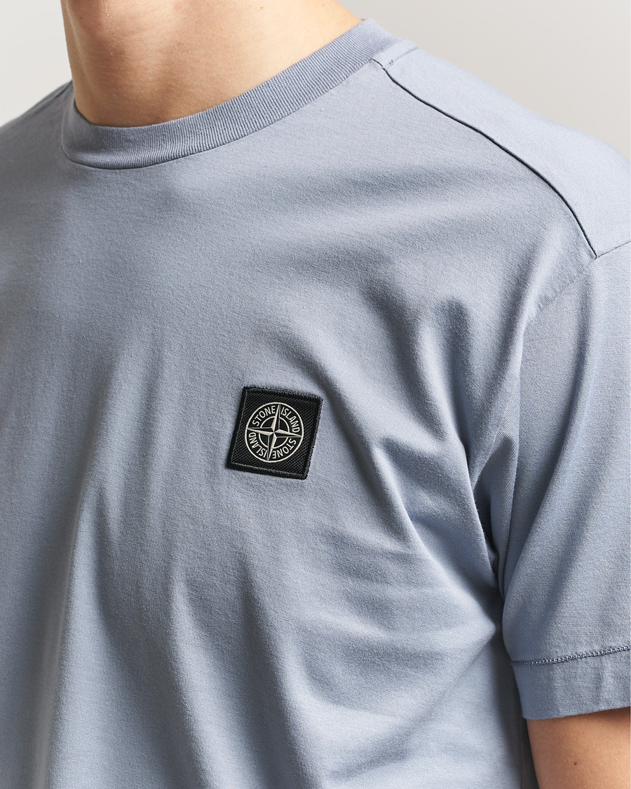 Uomini | T-shirt | Stone Island | Garment Dyed Cotton Jersey T-Shirt Dark Blue