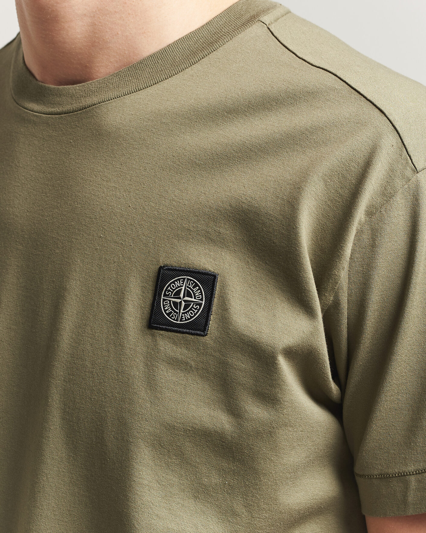 Uomini | T-shirt | Stone Island | Garment Dyed Cotton Jersey T-Shirt Military Green