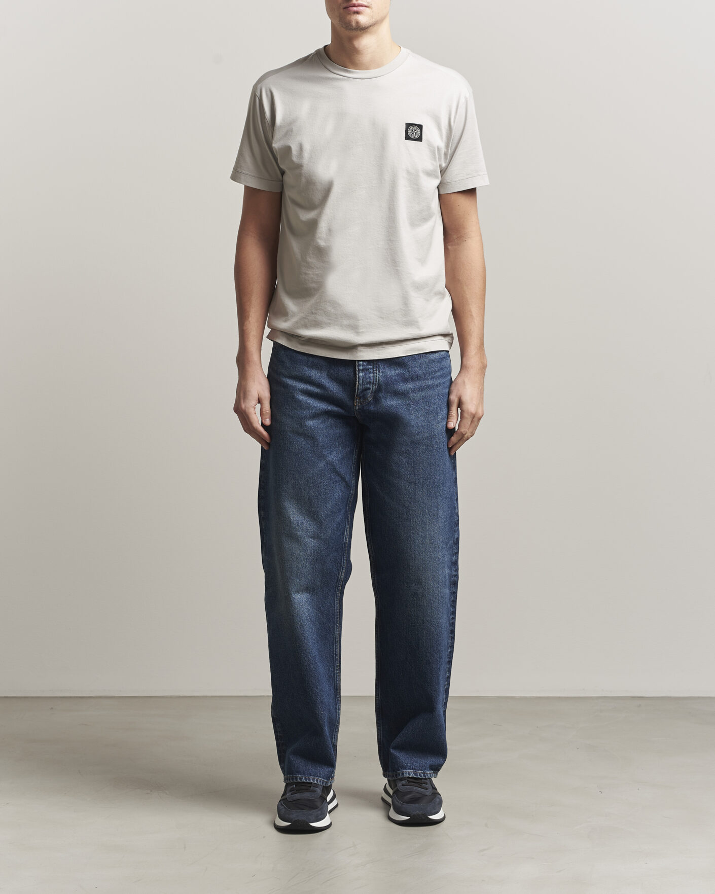 Uomini | T-shirt | Stone Island | Garment Dyed Cotton Jersey T-Shirt Pearl Grey