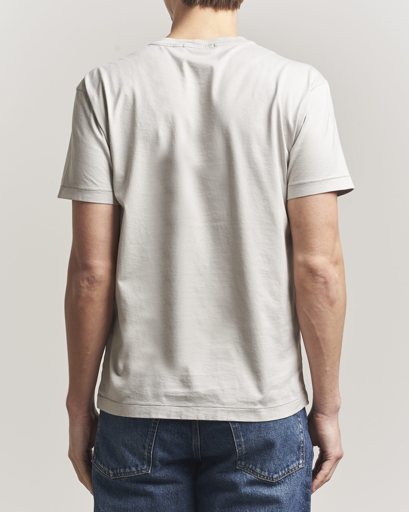 Uomini | T-shirt | Stone Island | Garment Dyed Cotton Jersey T-Shirt Pearl Grey