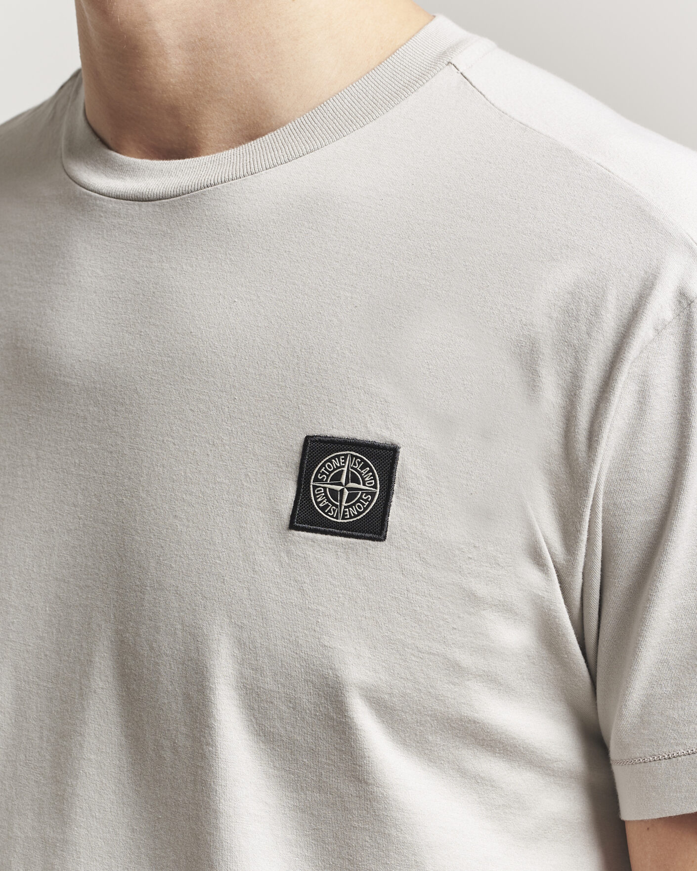 Uomini | T-shirt | Stone Island | Garment Dyed Cotton Jersey T-Shirt Pearl Grey