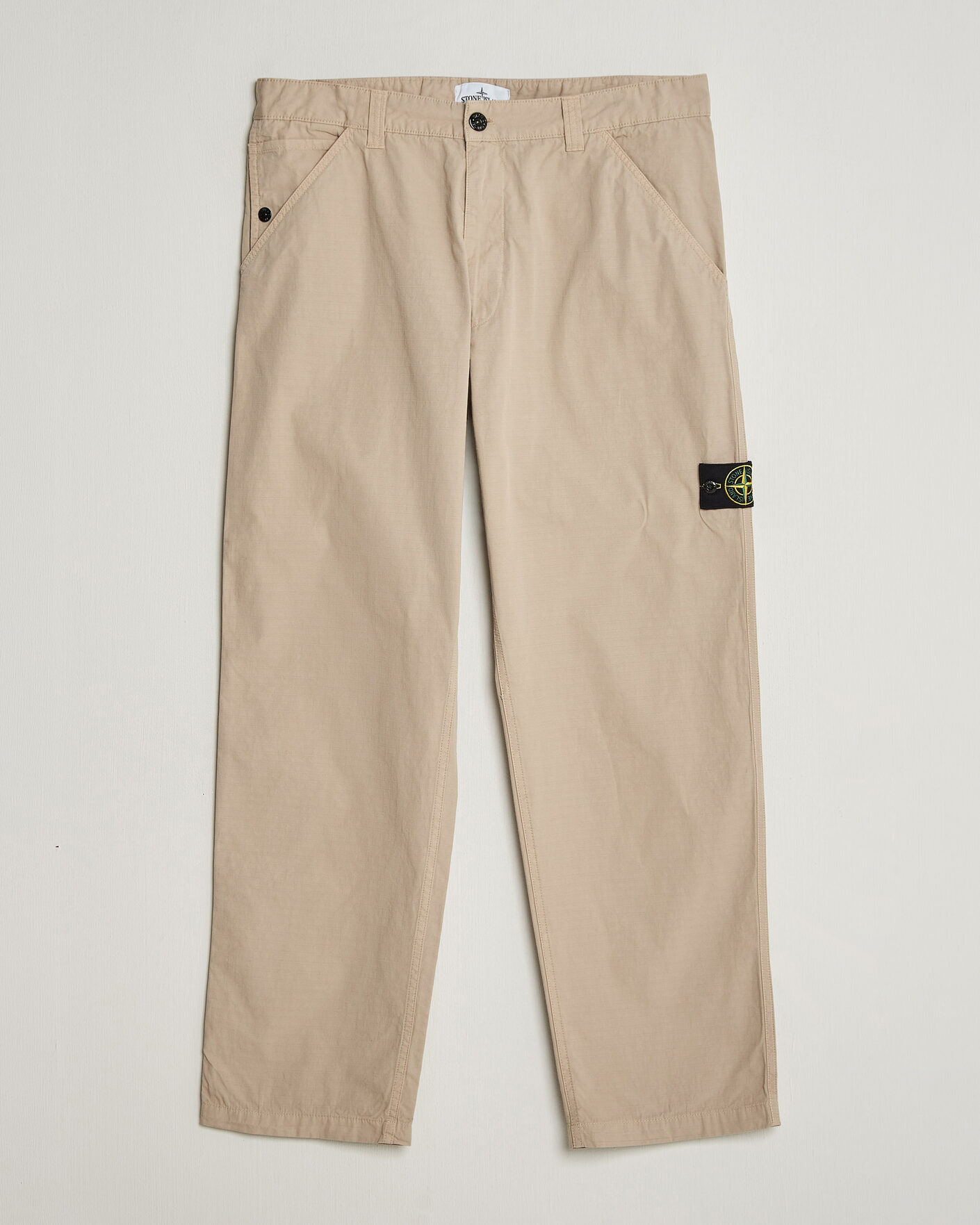 Uomini | Pantaloni | Stone Island | Cotton Ripstop Trousers Desert