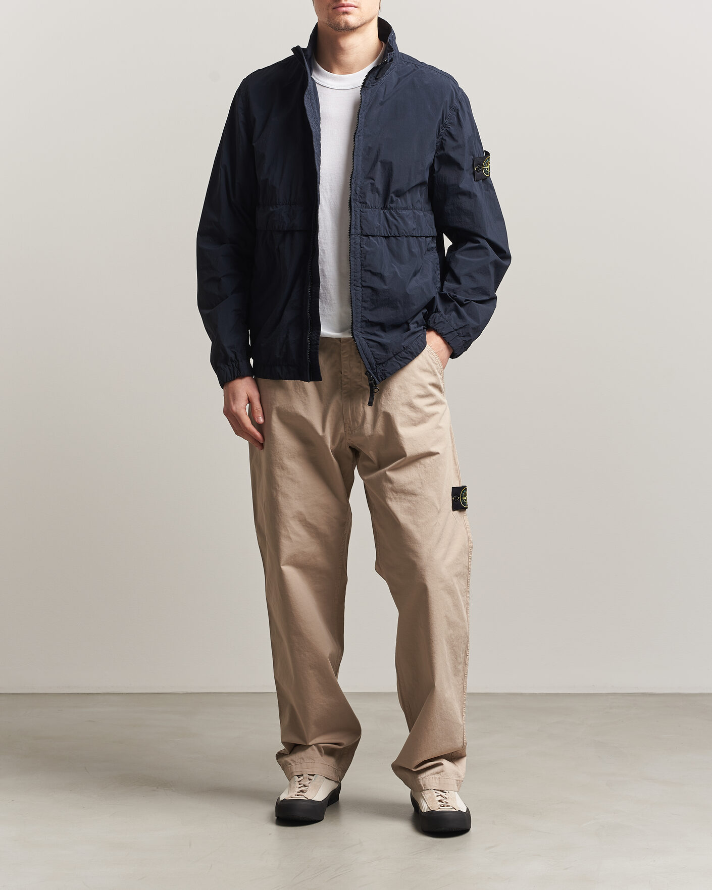 Uomini | Pantaloni | Stone Island | Cotton Ripstop Trousers Desert