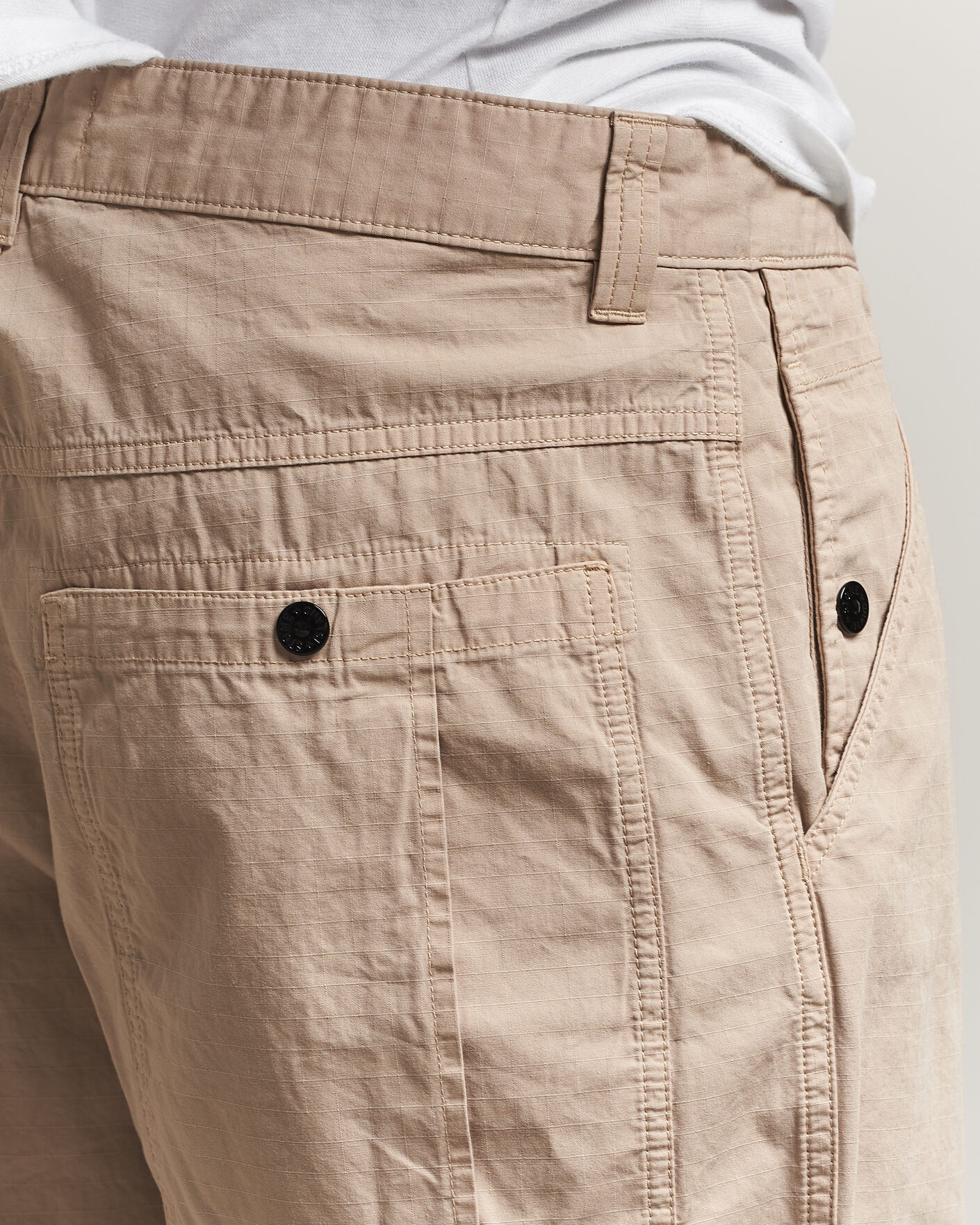 Uomini | Pantaloni | Stone Island | Cotton Ripstop Trousers Desert