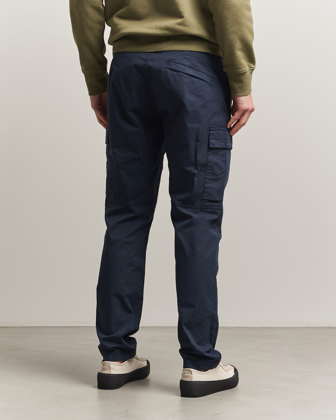 Uomini | Pantaloni | Stone Island | Stretch Cotton Twill Cargo Trousers Navy