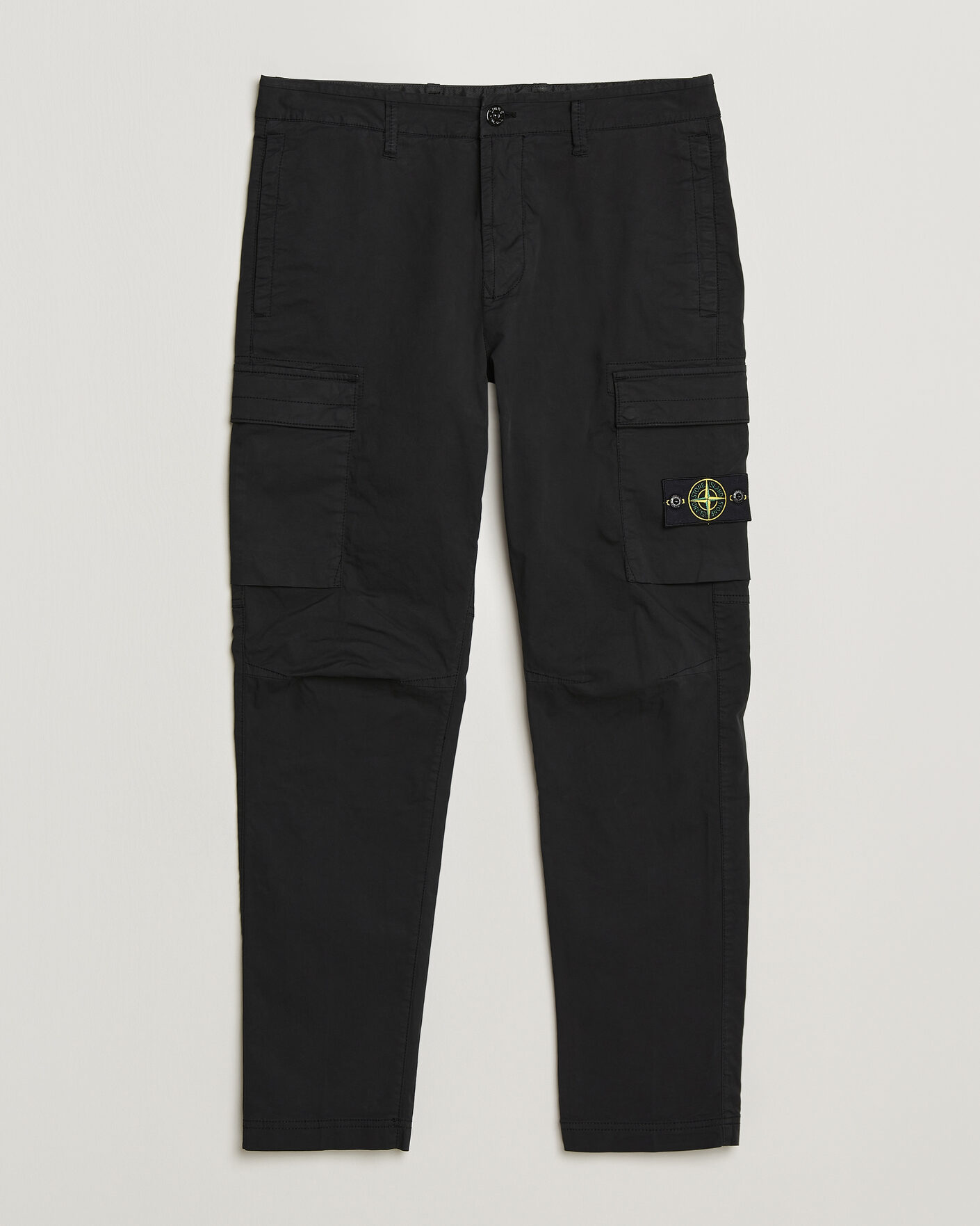 Uomini | Pantaloni | Stone Island | Stretch Cotton Twill Cargo Trousers Black