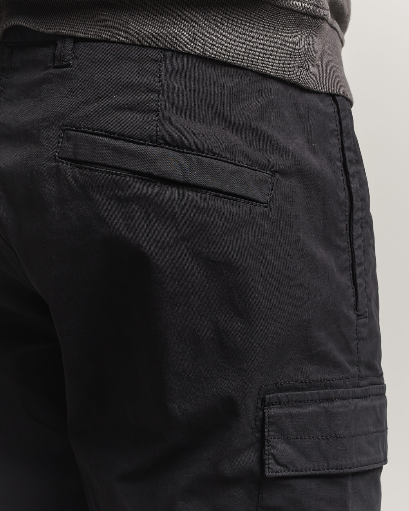 Uomini | Pantaloni | Stone Island | Stretch Cotton Twill Cargo Trousers Black