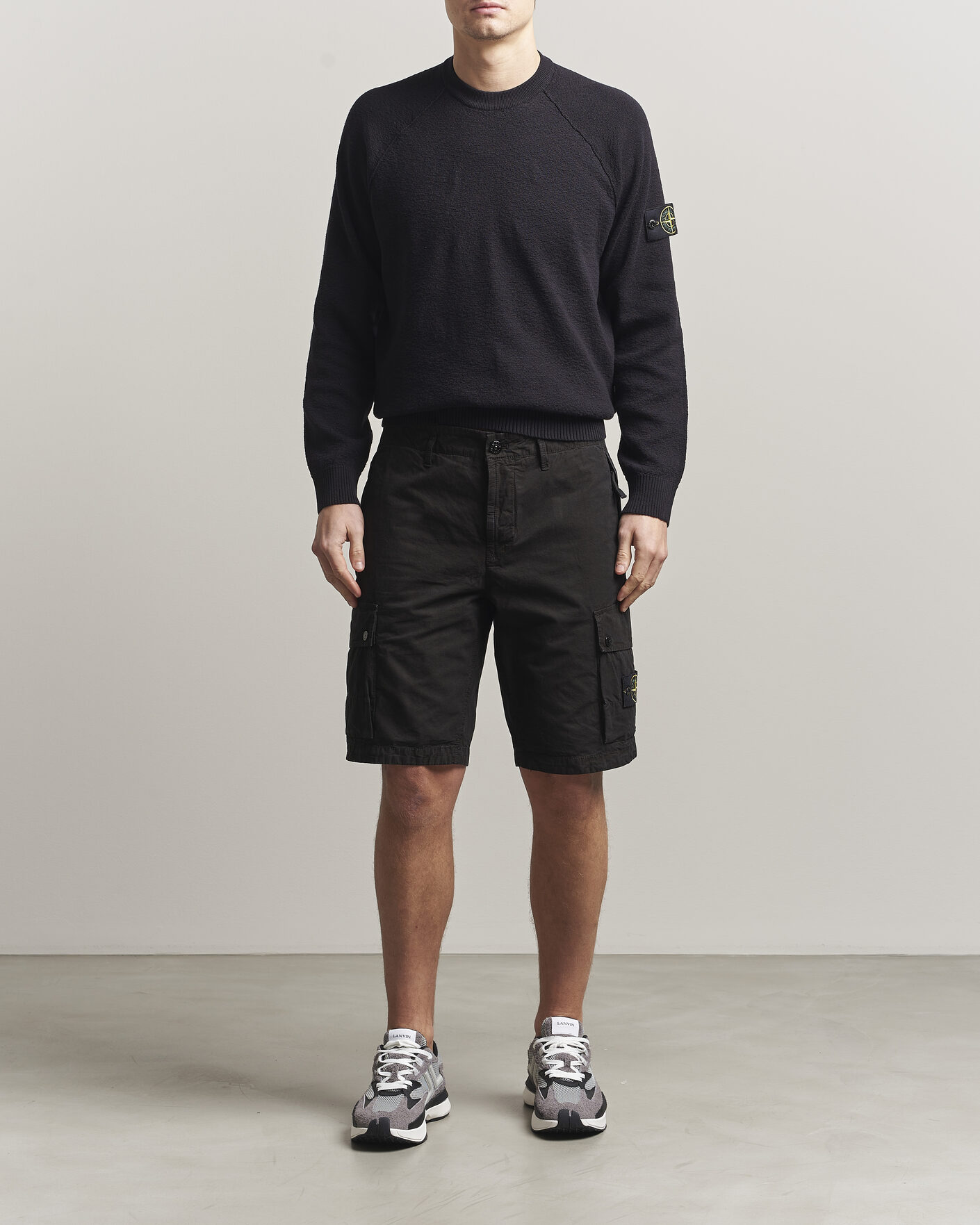 Uomini | Maglieria | Stone Island | Raw Hand Organic Cotton Crewneck Navy