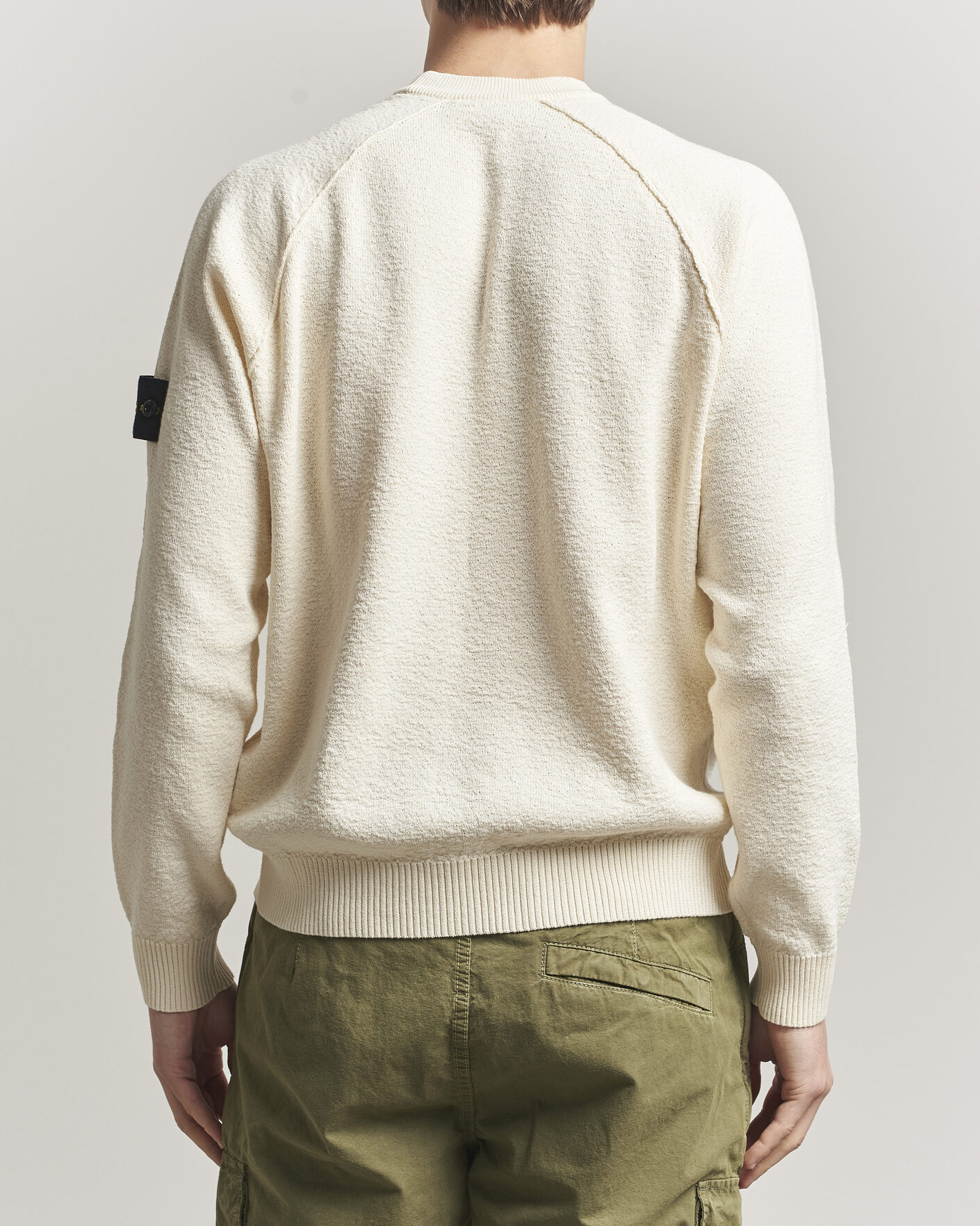 Uomini | Maglieria | Stone Island | Raw Hand Organic Cotton Crewneck Ivory
