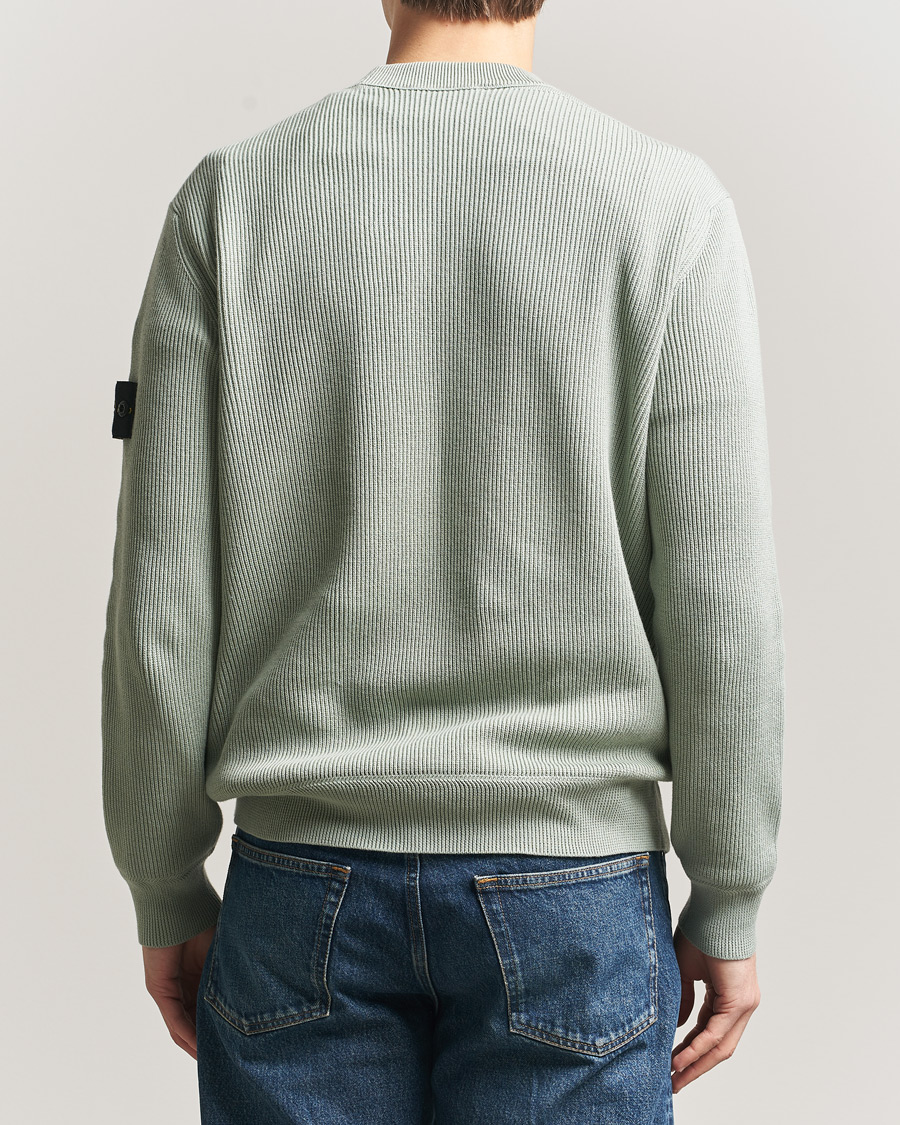 Uomini | Maglieria | Stone Island | Ribbed Soft Organic Cotton Crewneck Sage