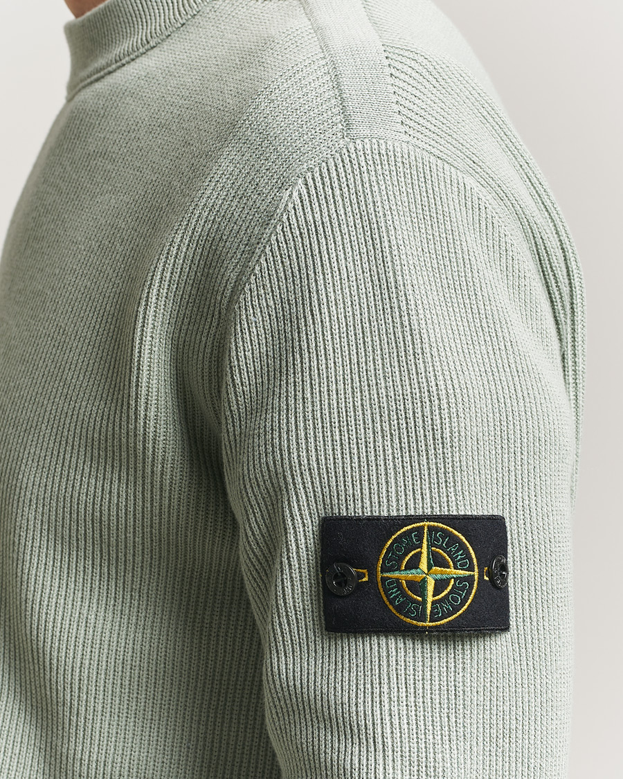 Uomini | Maglieria | Stone Island | Ribbed Soft Organic Cotton Crewneck Sage