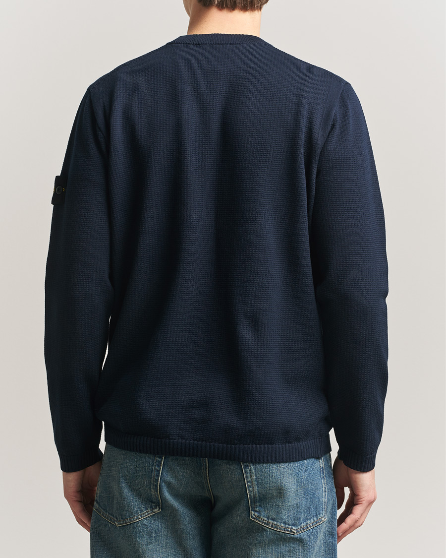 Uomini | Maglieria | Stone Island | Micro Stitch Soft Organic Cotton Crewneck Navy