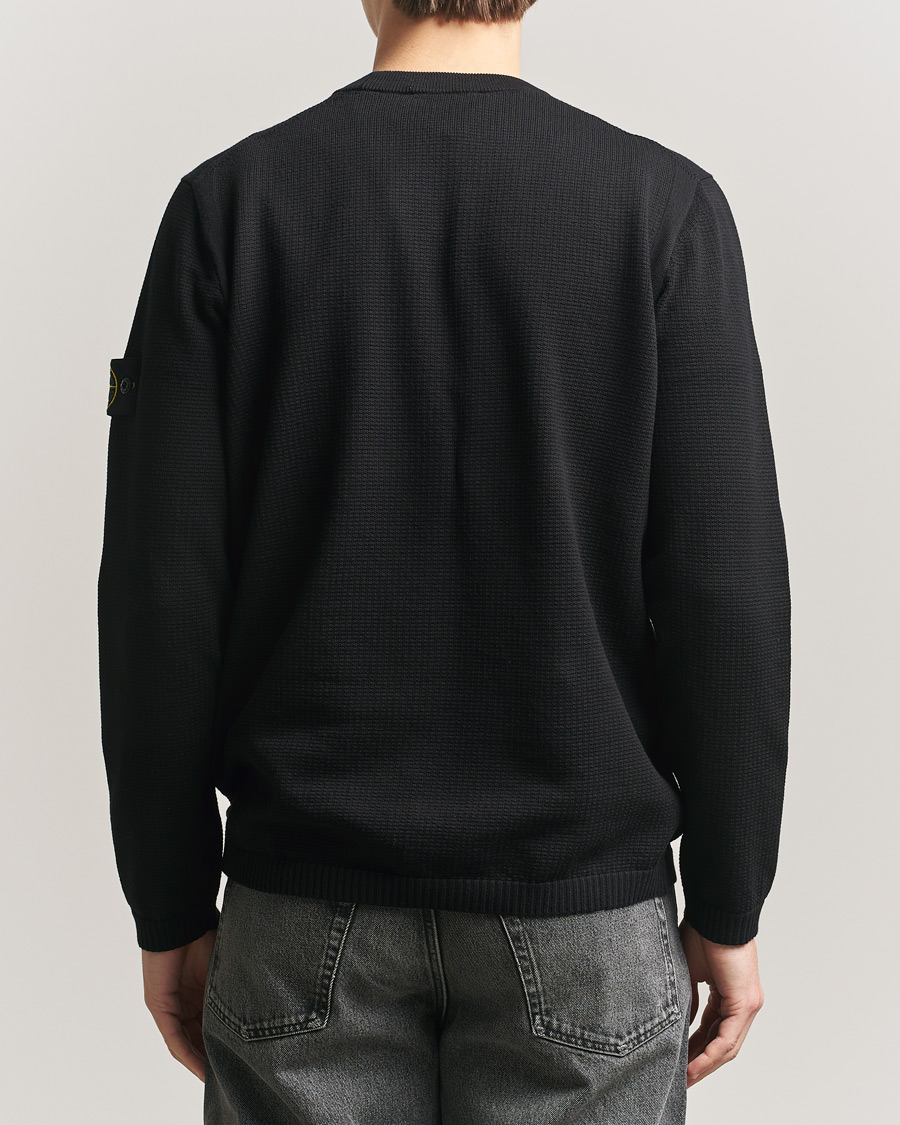 Uomini | Maglieria | Stone Island | Micro Stitch Soft Organic Cotton Crewneck Black
