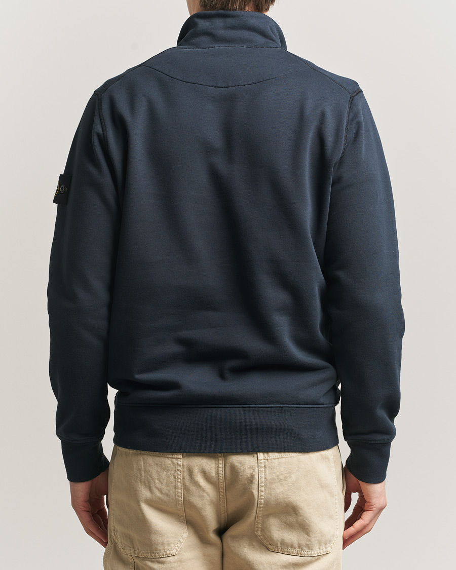 Uomini | Maglieria | Stone Island | Garment Dyed Fleece Half Zip Navy