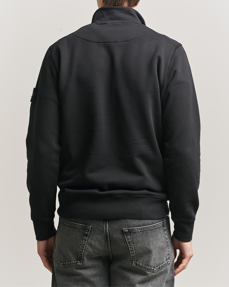 Uomini | Maglieria | Stone Island | Garment Dyed Fleece Half Zip Black