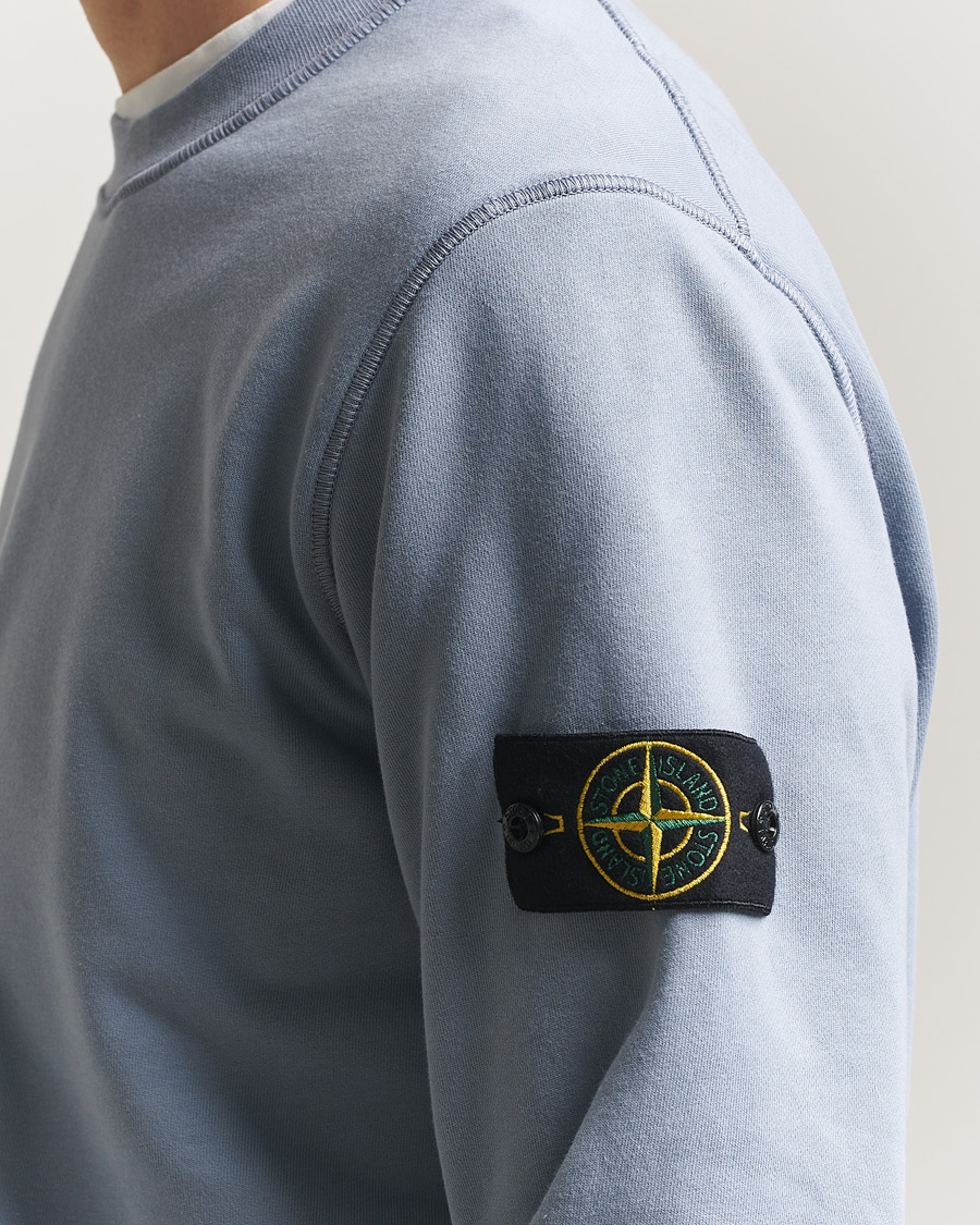 Uomini | Maglieria | Stone Island | Garment Dyed Fleece Sweatshirt Dark Blue