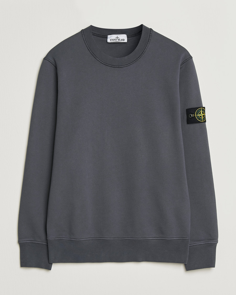 Uomini | Maglieria | Stone Island | Garment Dyed Fleece Sweatshirt Blue/Grey