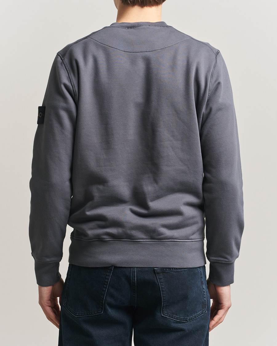 Uomini | Maglieria | Stone Island | Garment Dyed Fleece Sweatshirt Blue/Grey