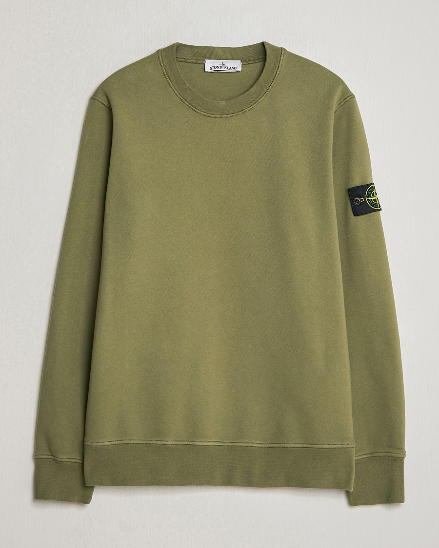 Uomini | Maglieria | Stone Island | Garment Dyed Fleece Sweatshirt Military Green
